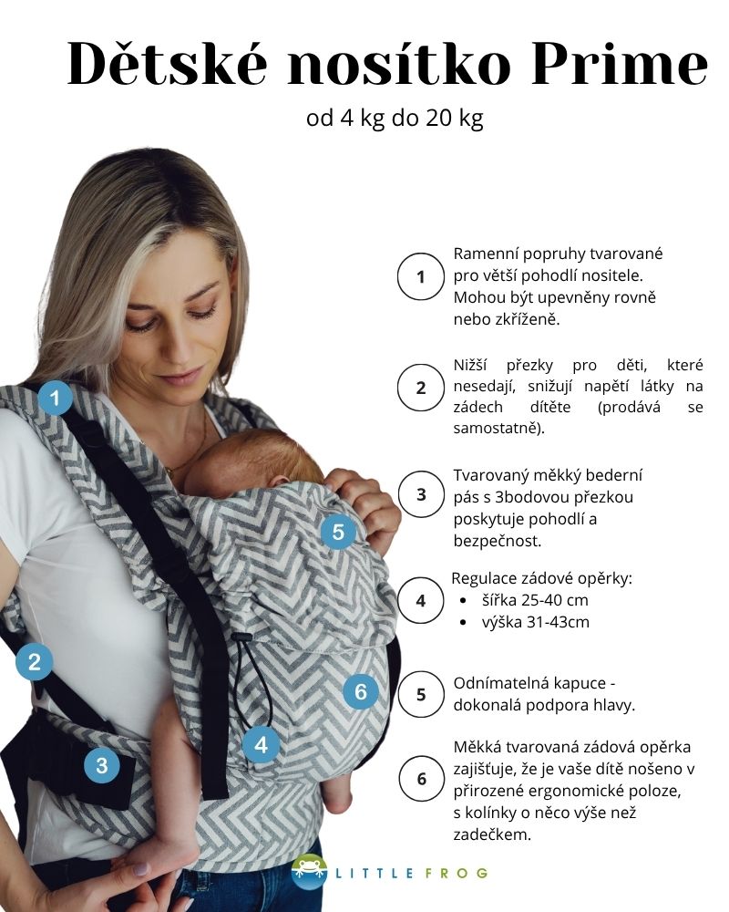 Nastavitelné nosítko pro novorozence a děti do 3 let