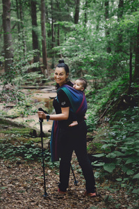 Barevný bambusový šátek pro děti Misty Zircon 4,6 m – jemný a prodyšný