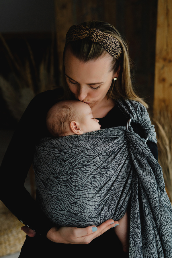 Ring sling Linen Night Wildness - S (1,7 m)