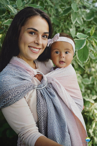 Ring sling Cotton Foggy Cube - S (1,7 m)