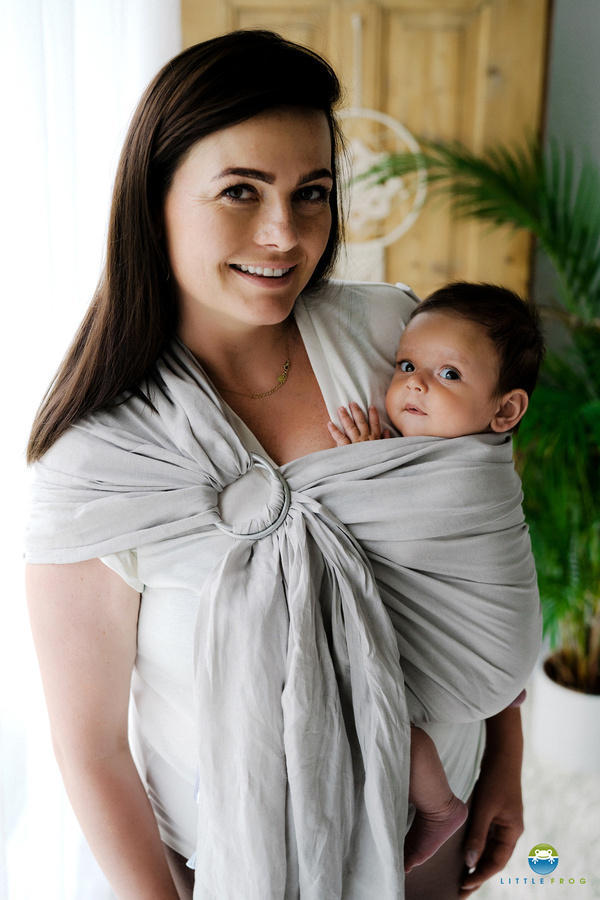 Ring sling Pure Linen Fossil - S (1,7m)