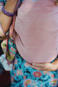 Šátek na nošení dětí Pink Linen Wildness vel. 4