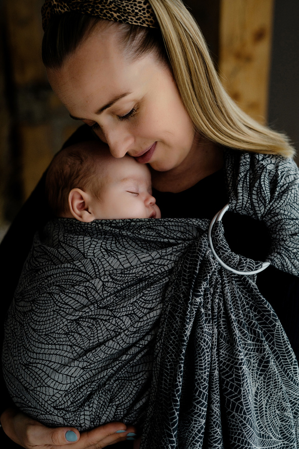 Ring sling Linen Night Wildness - S (1,7 m)