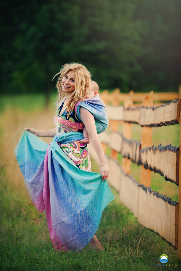 Šátek na nošení dětí Linen Aurora Cube vel. 4