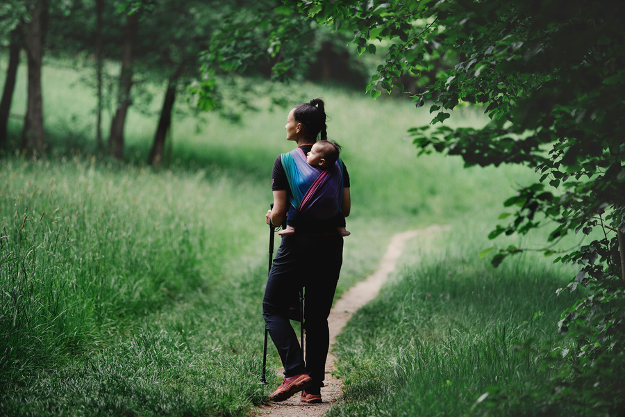 Šátek na nošení dětí Bamboo Misty Zircon vel. 7 /II. jakost