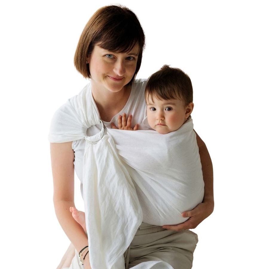 Ring sling Pure Linen White - M (2 m)