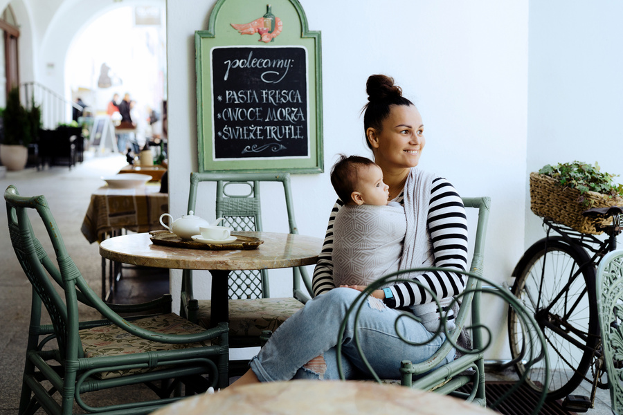 Šátek na nošení dětí Grey Cube vel. 6