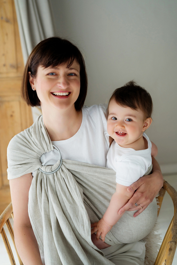 Ring sling Pure Linen Greige - M (2 m)