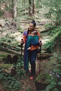 Ring sling Bamboo Misty Zircon - M (2,0m)