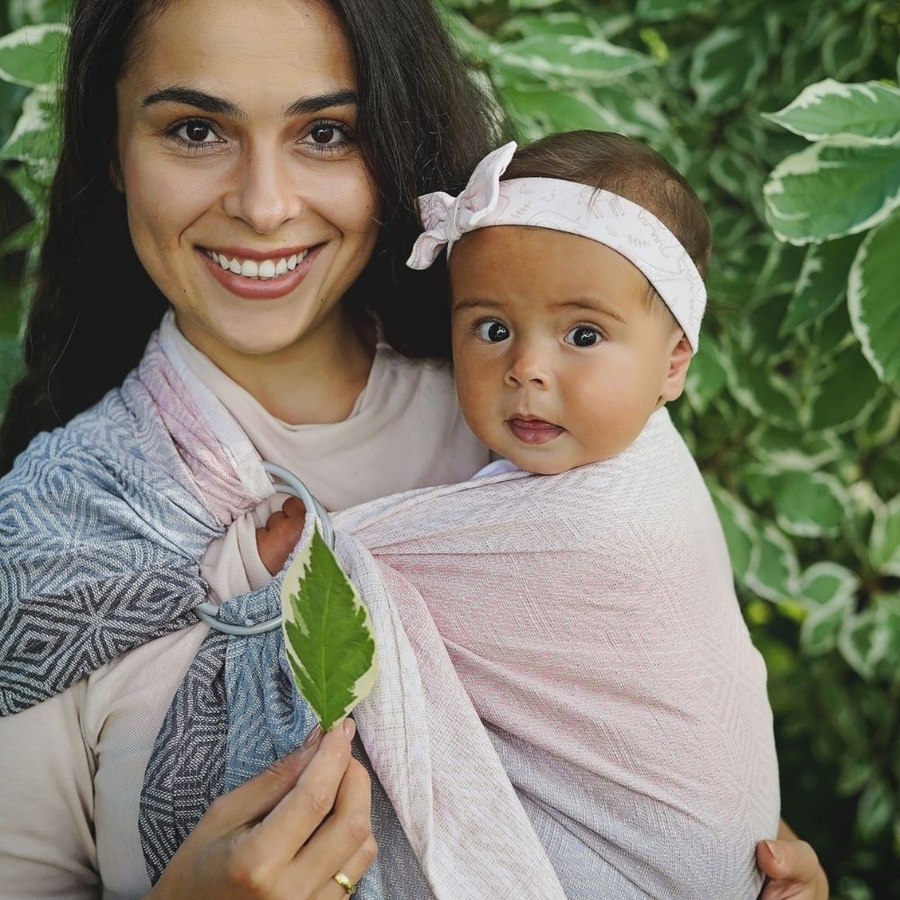 Ring sling Cotton Foggy Cube - S (1,7 m)