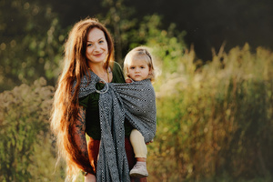 Ring sling Grey Cube - M (2 m) /II. jakost