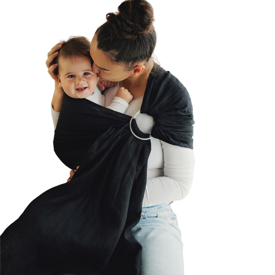 Ring sling Pure Linen Midnight Black - M (2 m)