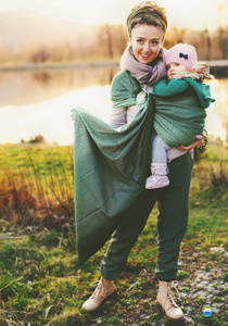 Ring sling Mossy Cube - S (1,7m)