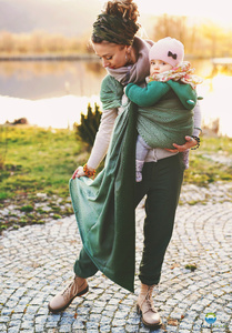 Ring sling Mossy Cube - S (1,7m)