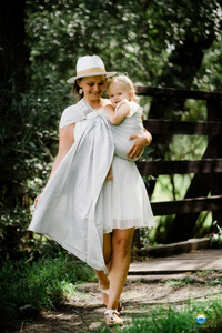 Ring sling Linen Silver Wildness - S (1,7 m)