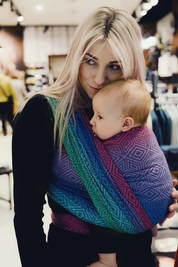 Šátek na nošení dětí TENCEL™ Aurora Cube vel. 4