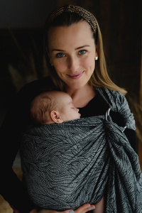 Ring sling Linen Night Wildness - S (1,7 m)