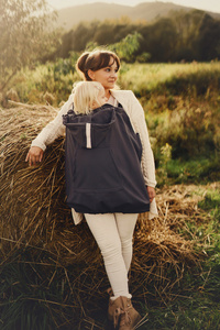 Softshellová kapsa na nosítko a šátek - Slate /II. jakost