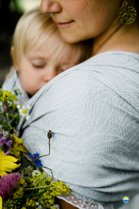 Šátek na nošení dětí Linen Silver Wildness vel. 4