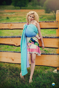 Ring sling Linen Aurora Cube - S (1,7 m)