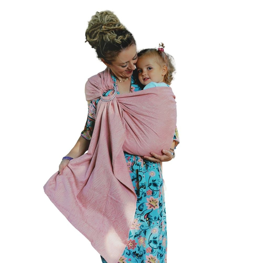 Ring sling Pink Linen Wildness - S (1,7 m)
