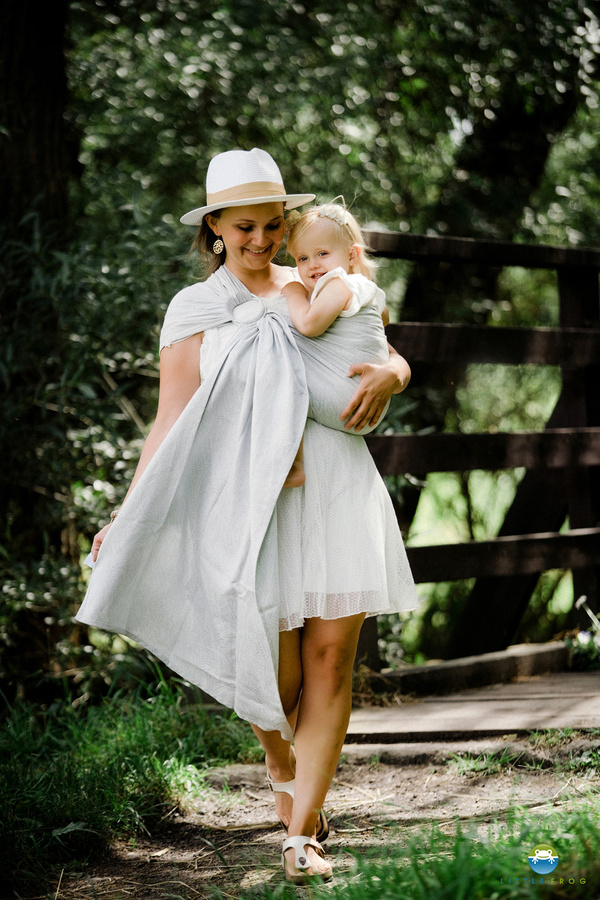 Ring sling Linen Silver Wildness - M (2 m)