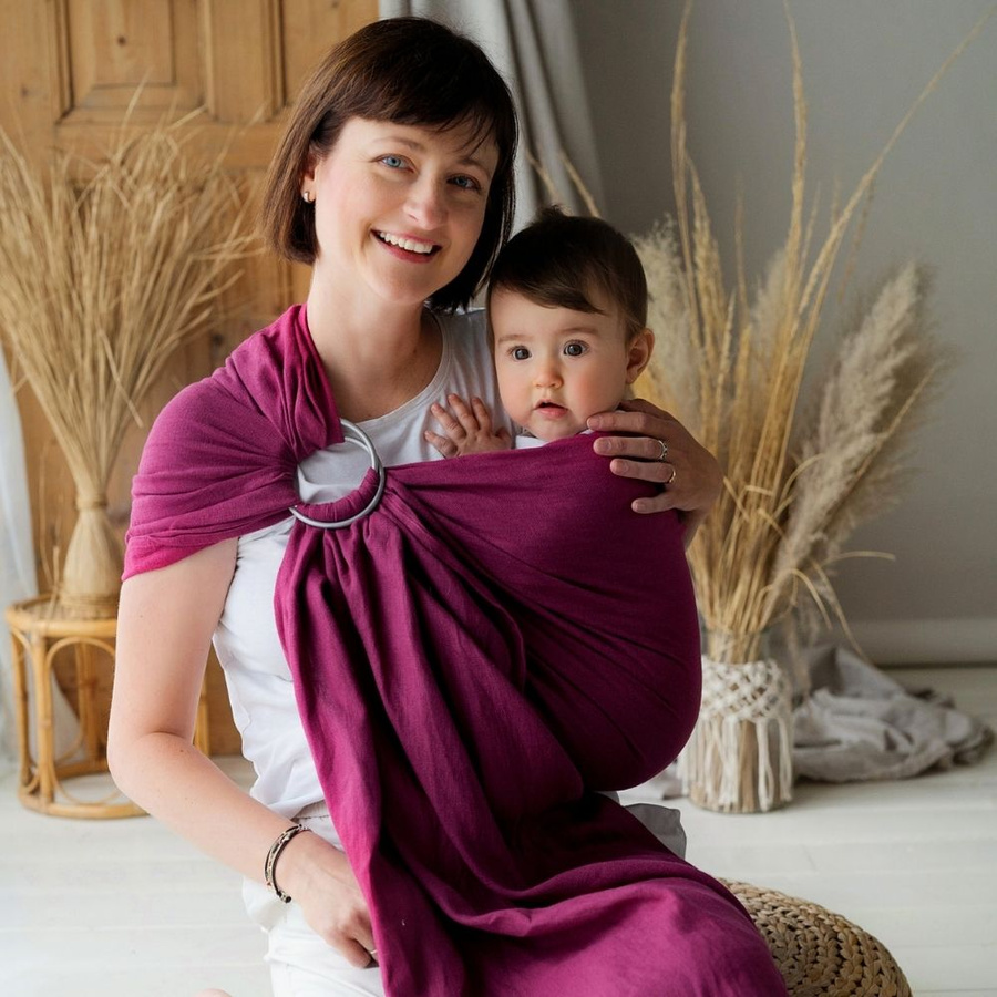 Ring sling Pure Linen Orchid - S (1,7 m)