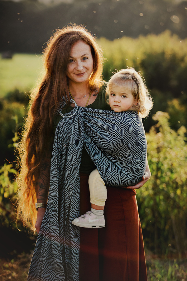 Ring sling Grey Cube - M (2 m) /II. jakost