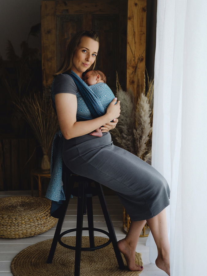 Šátek na nošení dětí TENCEL™ Atmosphere Cube - vel. 7