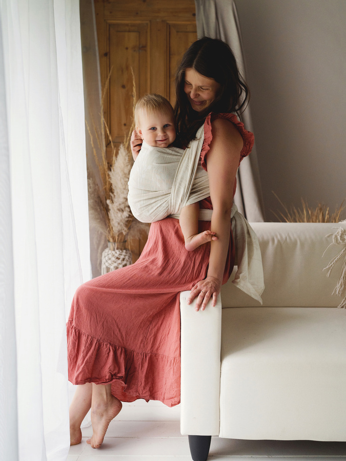 Šátek na nošení dětí Linen Summer Meadow vel. 5 /II. jakost