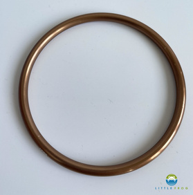 Hliníkové kroužky na šátky XL - RUČNĚ LEŠTĚNÉ BRONZOVÉ