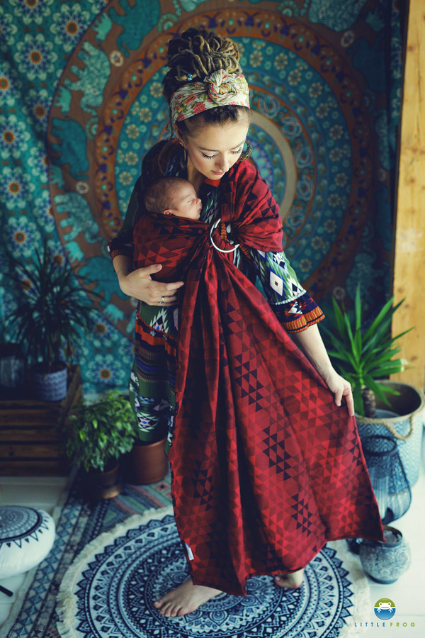 Ring sling Ruby Illusion - M (2,0m)