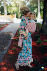 Šátek na nošení dětí Pink Linen Wildness vel. 7