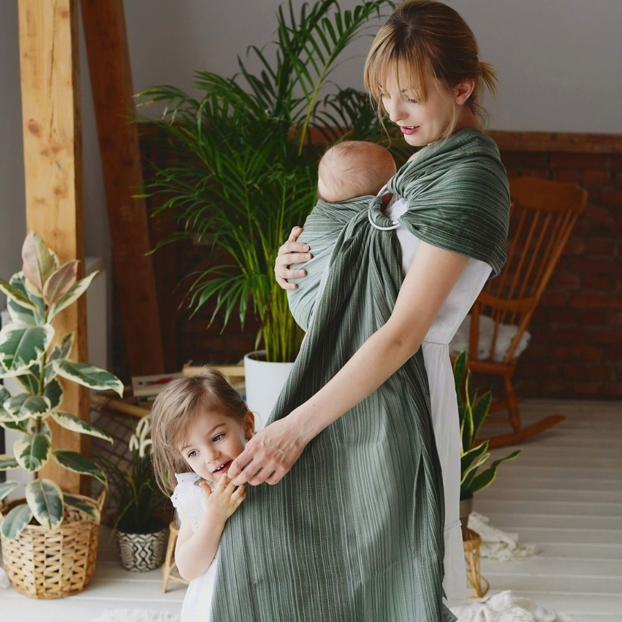 Ring sling Bamboo Verdelit - M (2,0m) /II. jakost