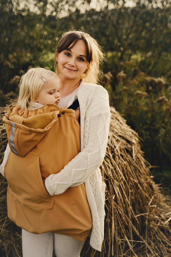 Softshellová kapsa na nosítko a šátek - Mustard