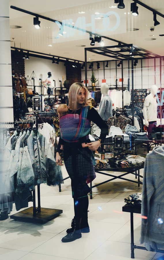 Šátek na nošení dětí TENCEL™ Aurora Cube vel. 4