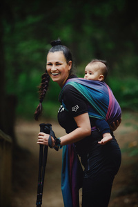 Barevný bambusový šátek pro děti Misty Zircon 4,6 m – jemný a prodyšný