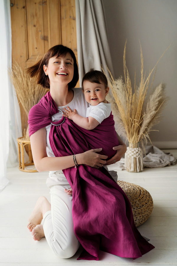 Ring sling Pure Linen Orchid - S (1,7 m)