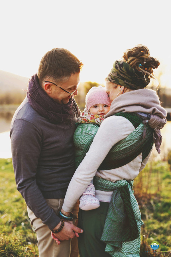 Šátek na nošení dětí Mossy Cube vel. 6