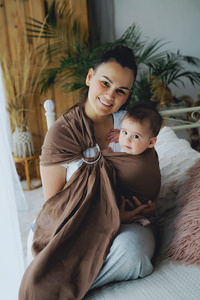 Ring sling Pure Linen Bali Wood - S (1,7 m) DEMO