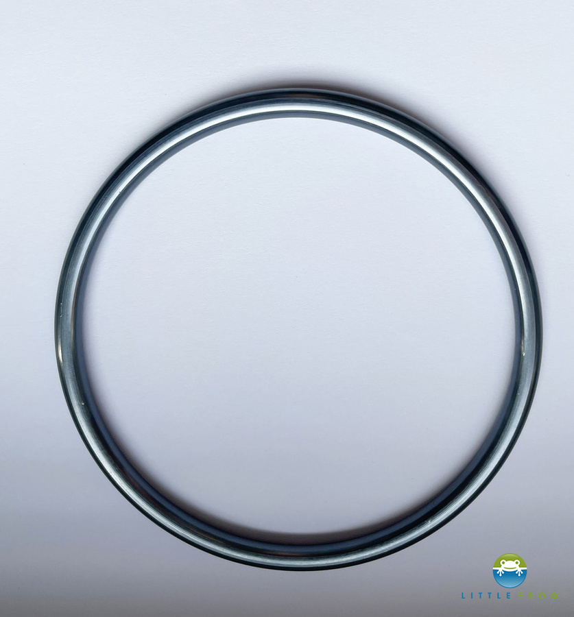 Hliníkové kroužky na šátky XL - RUČNĚ LEŠTĚNÉ GRAFITOVÉ