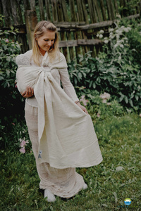 Ring sling Linen Summer Meadow - M (2,0m)