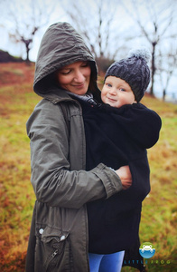 Fleecová kapsa na šátek / na nosítko - Black