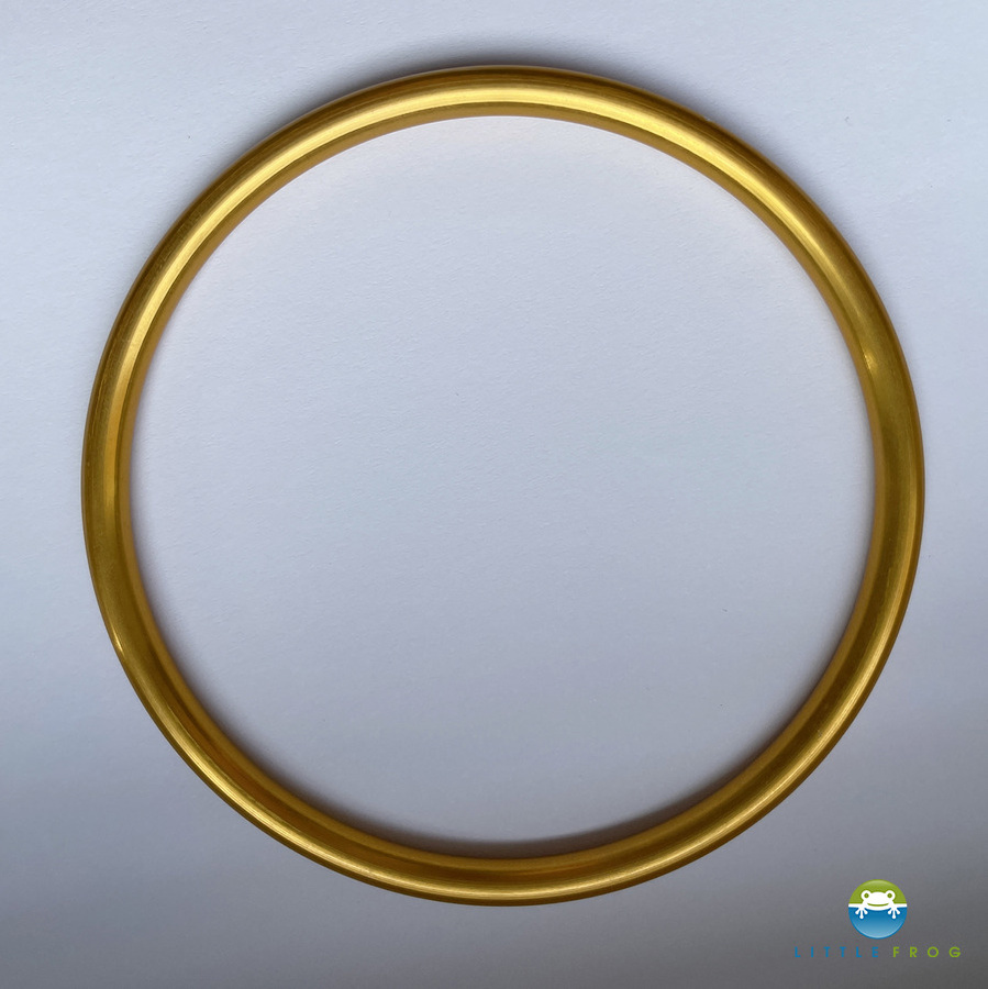 Hliníkové kroužky na šátky XL - RUČNĚ LEŠTĚNÉ ZLATÉ