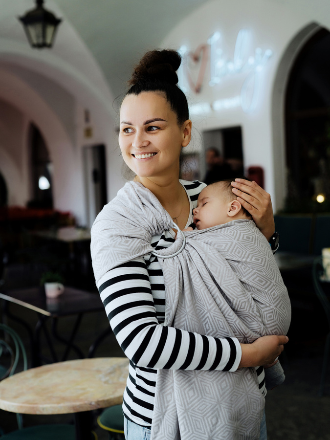 Ring sling Grey Cube - M (2 m)