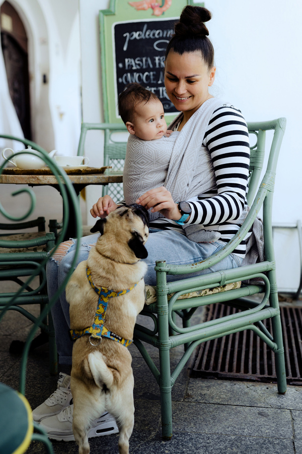 Šátek na nošení dětí Grey Cube vel. 6