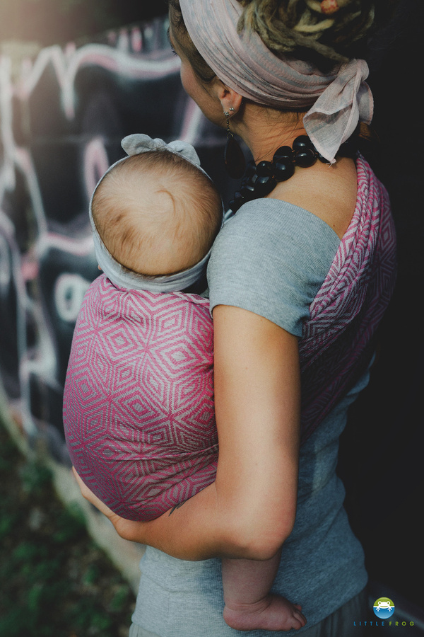 Ring sling TENCEL™ Peony Cube - size L (2,3 m)
