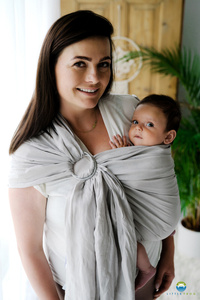 Ring sling Pure Linen Fossil - S (1,7m)