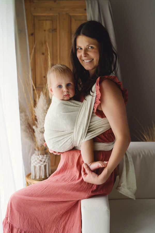 Šátek na nošení dětí Linen Summer Meadow vel. 5 /II. jakost