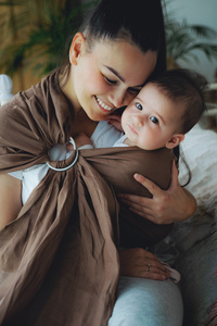 Ring sling Pure Linen Bali Wood - S (1,7 m) DEMO